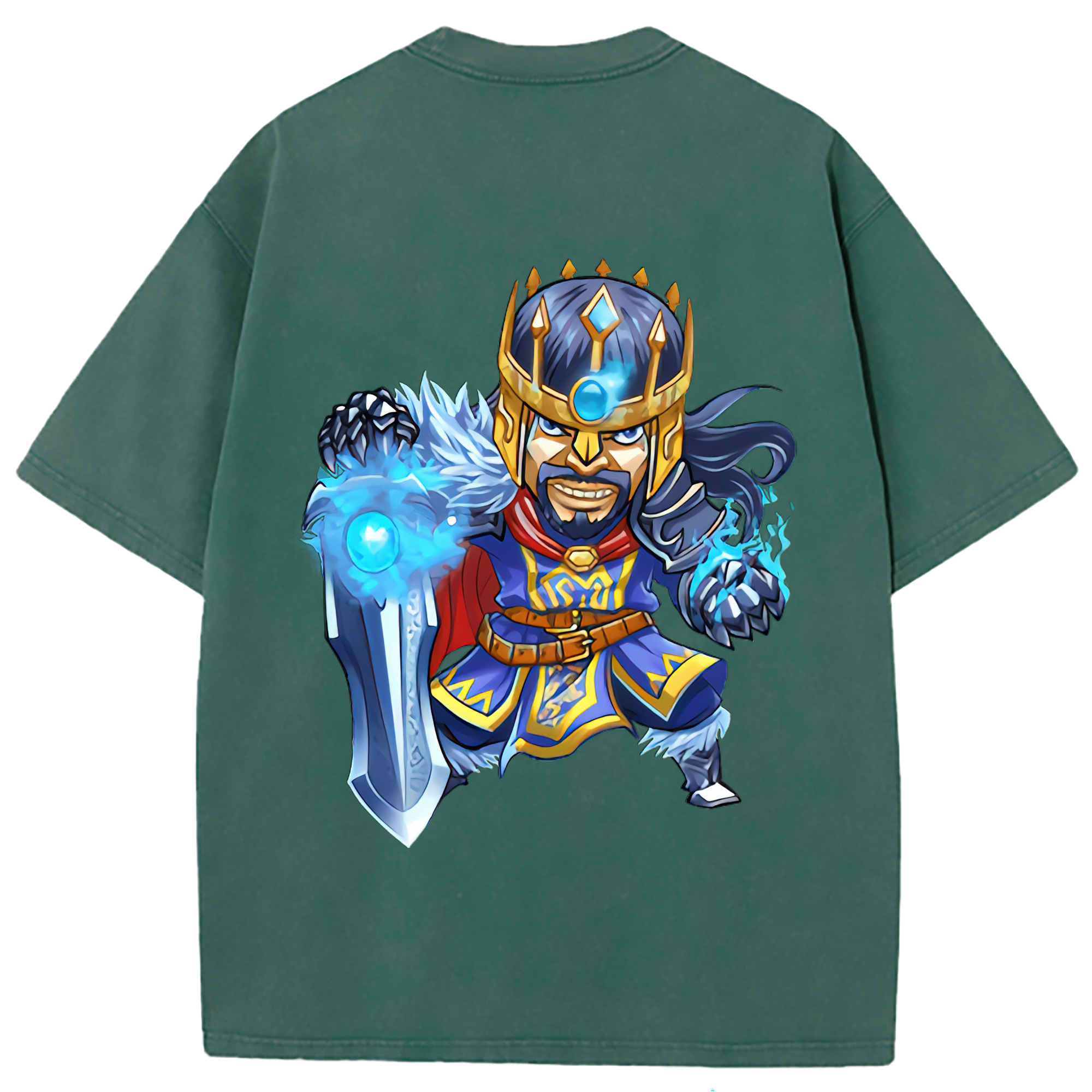 （画像用） リーグ・オブ・レジェンド League of Legends LOL 綿100% ヴィンテージ風 半袖Tシャツ（背面プリント）